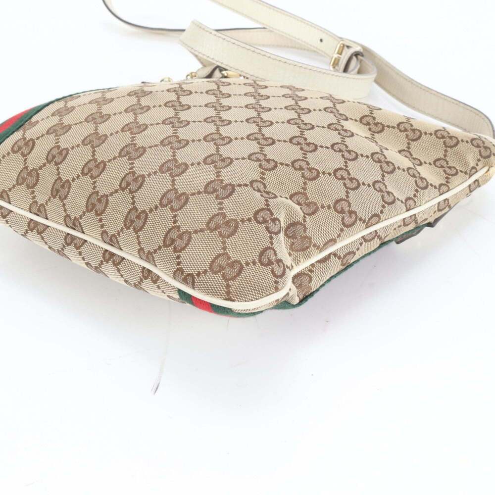 Gucci GG Canvas Sherry Line 144388 Leather Shoulder Bag/Hand Tote for Women - Picture 5 of 11